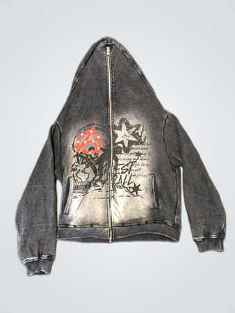 Unbranded Graphic Zip-Up Hoodie