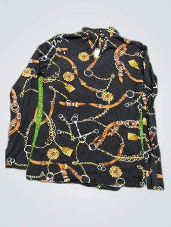 Dorothy Perkins Printed Chain Long-Sleeve Mock Neck Top