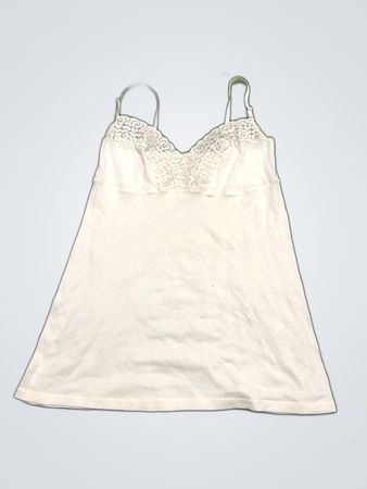 White Lace Trim Camisole Top