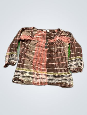 Maurices Printed Plaid Blouse