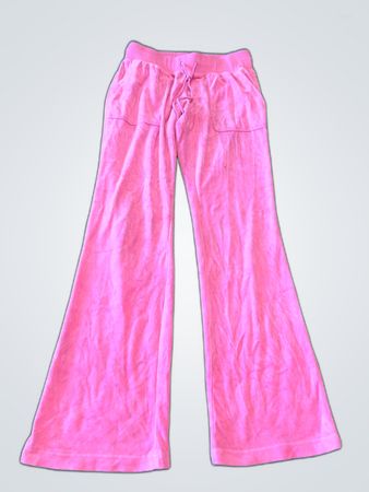 Juicy Couture Pink Velour Flared Pants