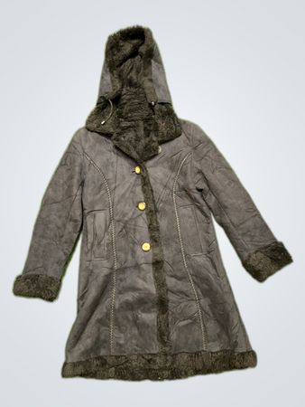 HLVV Club Black Hooded Suede Jacket