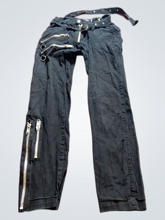 Diesel Black Zippered Pants