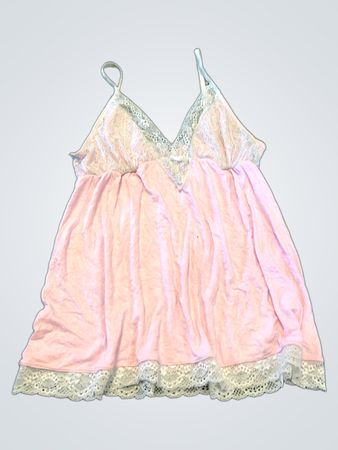 Pink Lace Trim Chemise