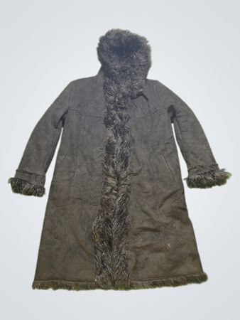 Black Fur-Lined Winter Coat