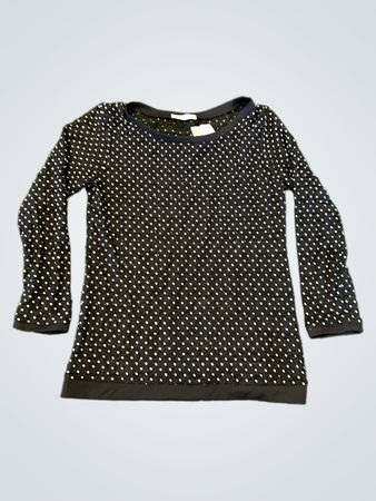 Dolce & Gabbana Black Polka Dot Long Sleeve Top