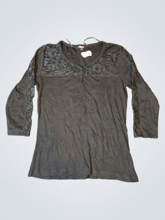 Zamba Clothing Co. Black Lace Long Sleeve Top
