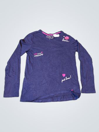 Etam Navy Graphic Long-Sleeve T-Shirt