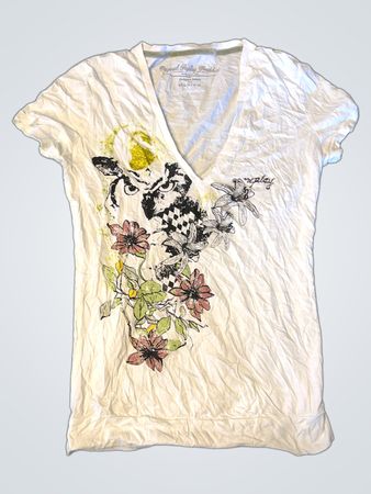 Original Replay Tee Shirt with Owl Graphic