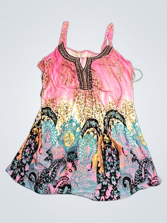 Body Flirt Boutique Pink Print Tank Top
