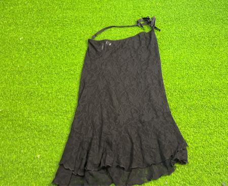 Rainbow Black Lace Midi Skirt
