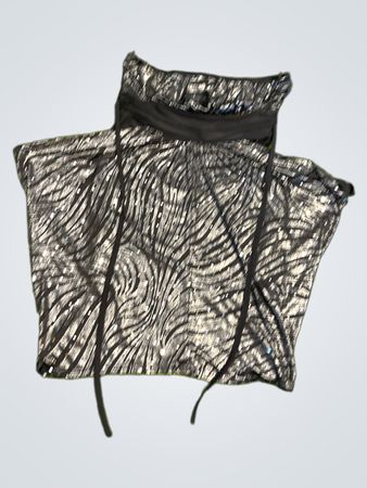 EVITA Women's Black Sequin Zebra Print Tunic Top