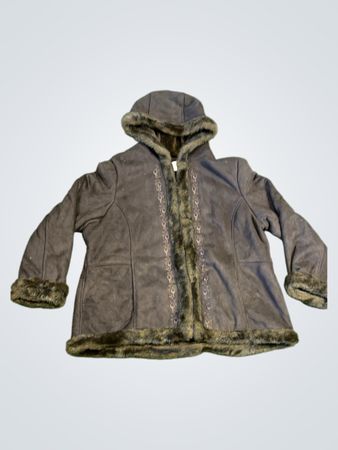 White Stag Women's Hooded Faux Fur Trim Jacket