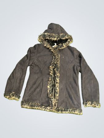 Beatific Collection Faux Fur Trimmed Hooded Jacket