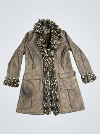 Elegance Limited Edition Faux Fur Trimmed Coat