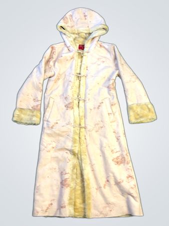 NEW PRAY Women's Long Faux Fur Trimmed Hooded Coat