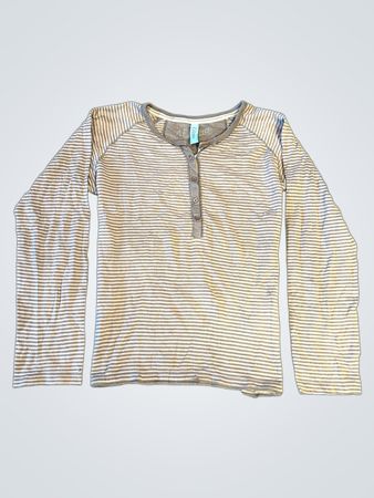 Etam Gestreiftes Langarm-Henley-Shirt