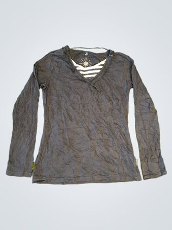 TERRE DE MARINS Long Sleeve Shirt with Compass Graphic