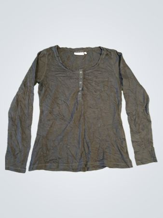 Chemise Henley à manches longues Yessica Black
