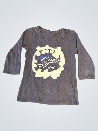 REVOLUTION casual 3/4 Sleeve Top with Pour Toi Graphic