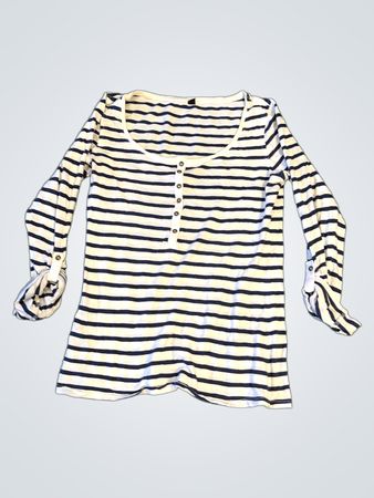 Pimkie Gestreifter Langarm-Henley-Top