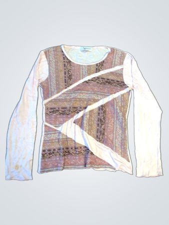 Affinités Armand Thiery Haut à manches longues rose à motifs