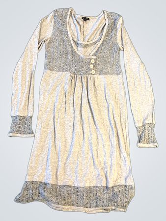 Robе en tricot grise LIBERTY ISLAND avec boutons