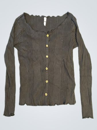 everme Ripp-Button-Up Langarmshirt