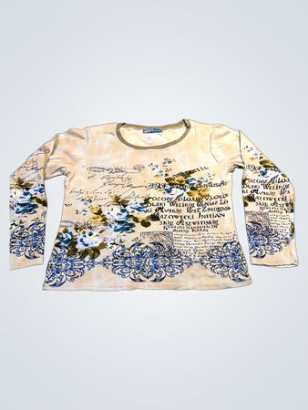 CHIQU3 Women's Floral Print Long Sleeve Top