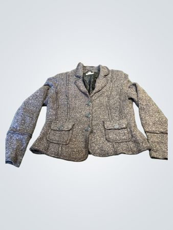 Grauer Blazer aus Wollmischung