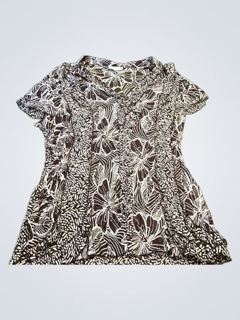 Soss Damen Kurzarm-Bluse mit Blumenmuster