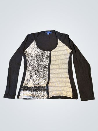 Aria Langarm-Patchwork-Top