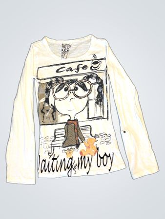 Bershka "Waiting for my boy" Grafik-T-Shirt