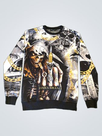 BAXBOY Grim Reaper and Chains Grafik-Sweatshirt