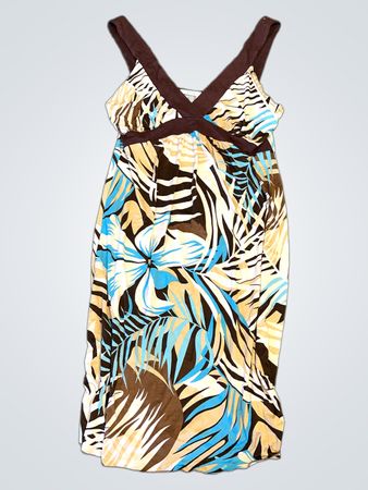 Xanaka Damen Sommerkleid mit Tropenmuster