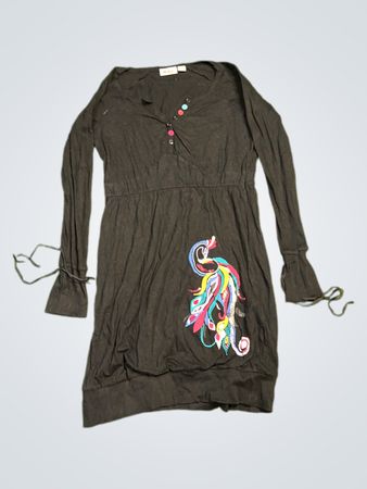 John Baner Jeanswear Schwarzes Peacock-Kleid