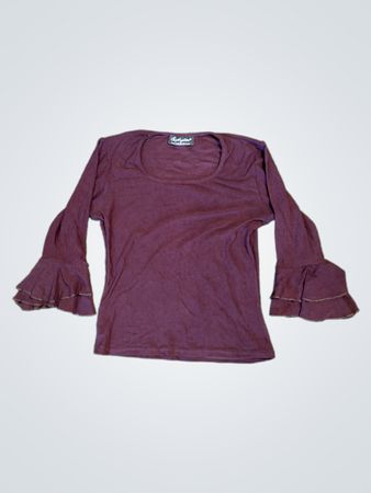 Sophyline Paris Long Sleeve Ruffle Cuff Top