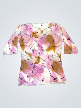 DELOOK Women's 3/4 Sleeve Printed Top