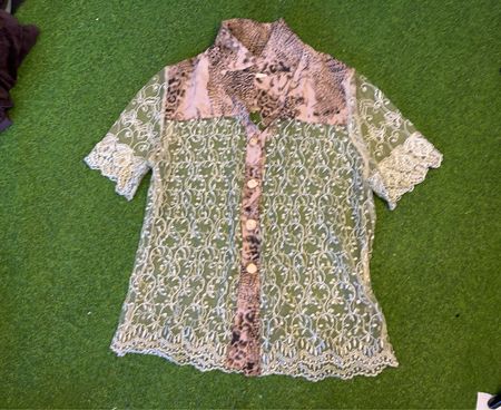 LANLON High Fashion Kurzarm-Spitzenhemd