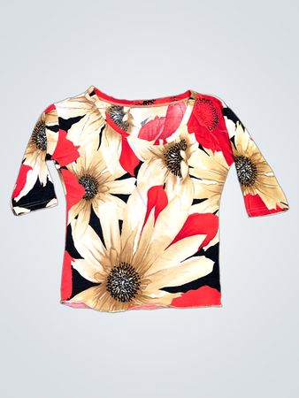 Damenoberteil mit Blumenmuster