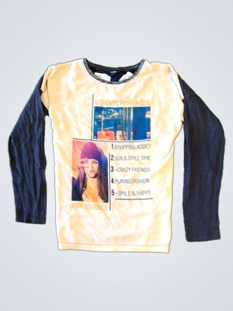 Kiabi Langarm-Grafik-T-Shirt
