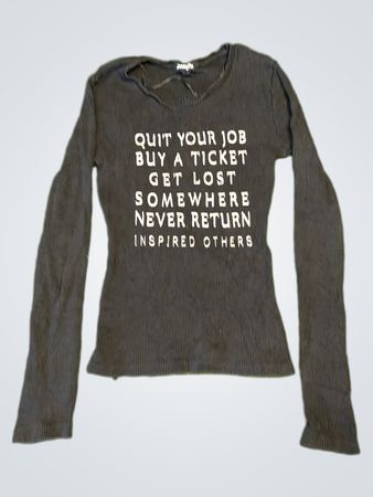 Jennyfer Black Grafik-Longsleeve-Shirt