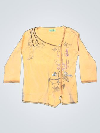 KALISSON Orange Grafikdruck T-Shirt
