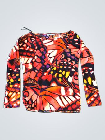 JANINA Damen Langarmshirt mit Schmetterlingsdruck