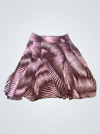 INWEAR Braun-weißer Rock mit Blattmuster