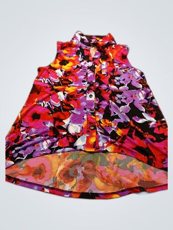 Petty Woman Printed Sleeveless Blouse