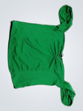 Green T-Shirt with Rolled-Up Sleeves