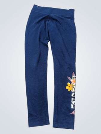 PINK Victoria's Secret Navy Floral Glitter Yoga Pants