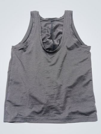 Gray Knot-Front Tank Top