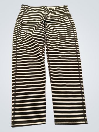 Athleta Black and White Striped Pants